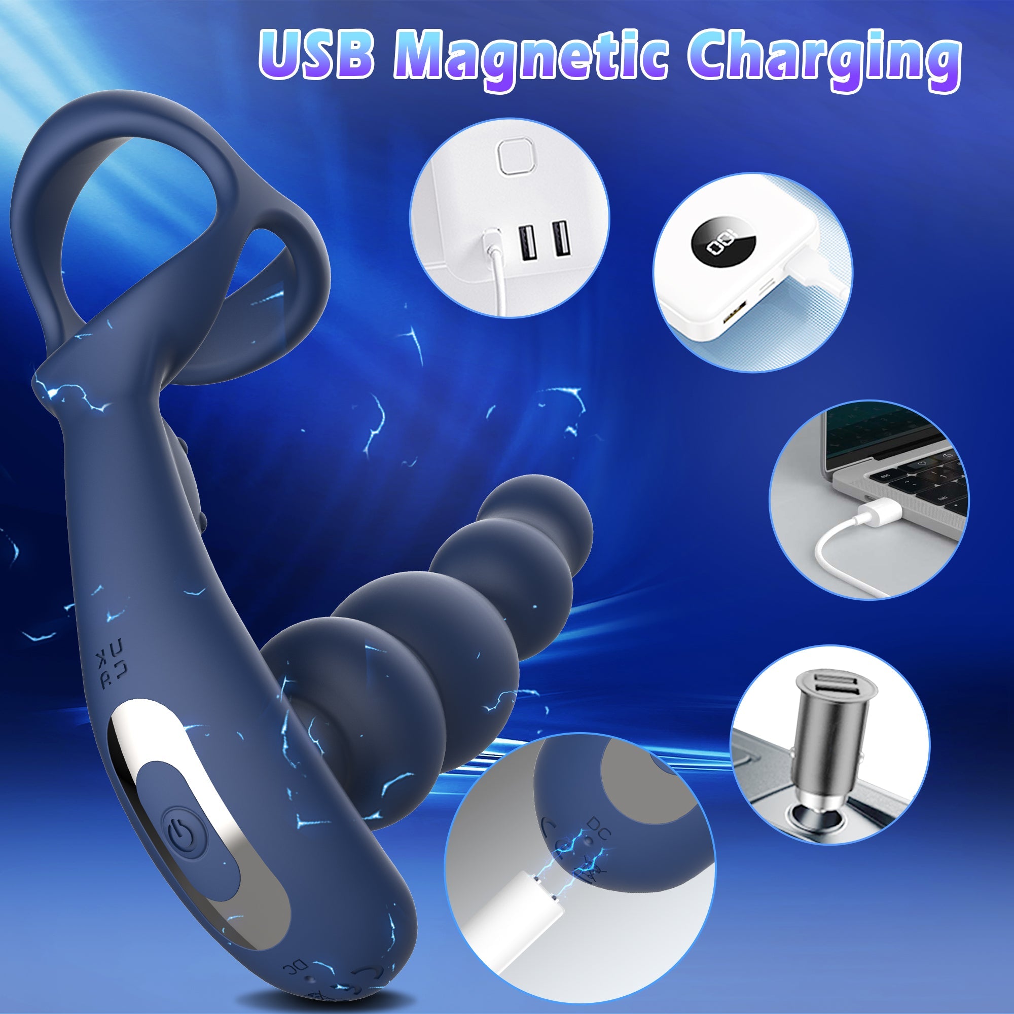 KERERO Anal Toys with 10 Vibrating & 3 Rotation Settings