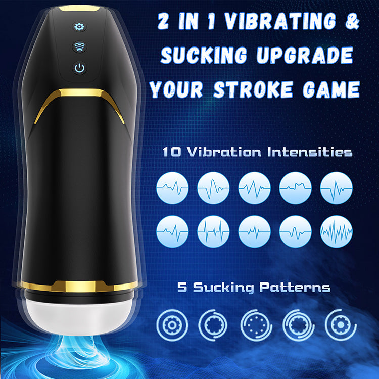 KERERO Automatic Male Masturbator Adult Toy with 10 Vibrating Patterns