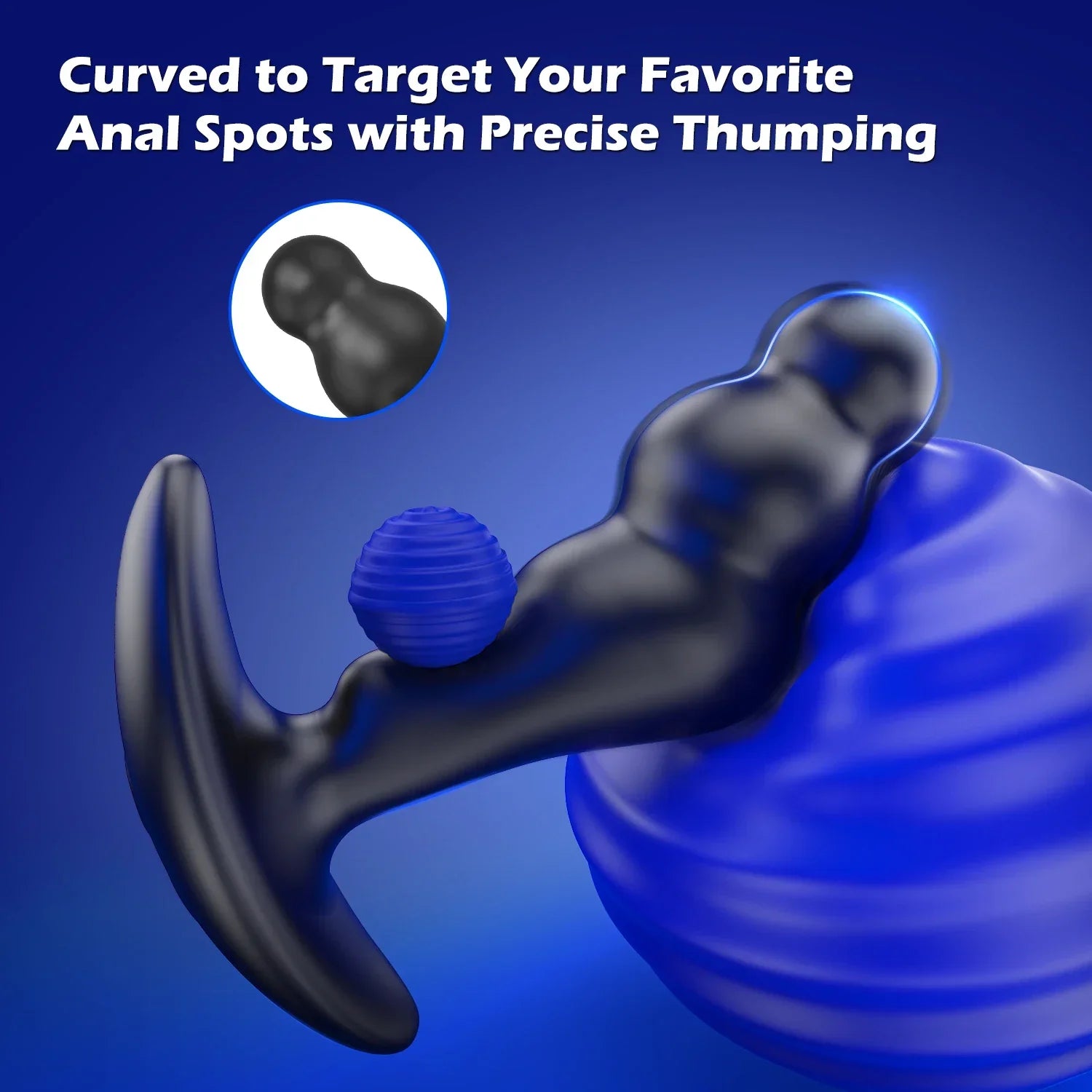 Waterproof Anal Plug Vibrator with Prostate & G-Spot Stimulation for Men