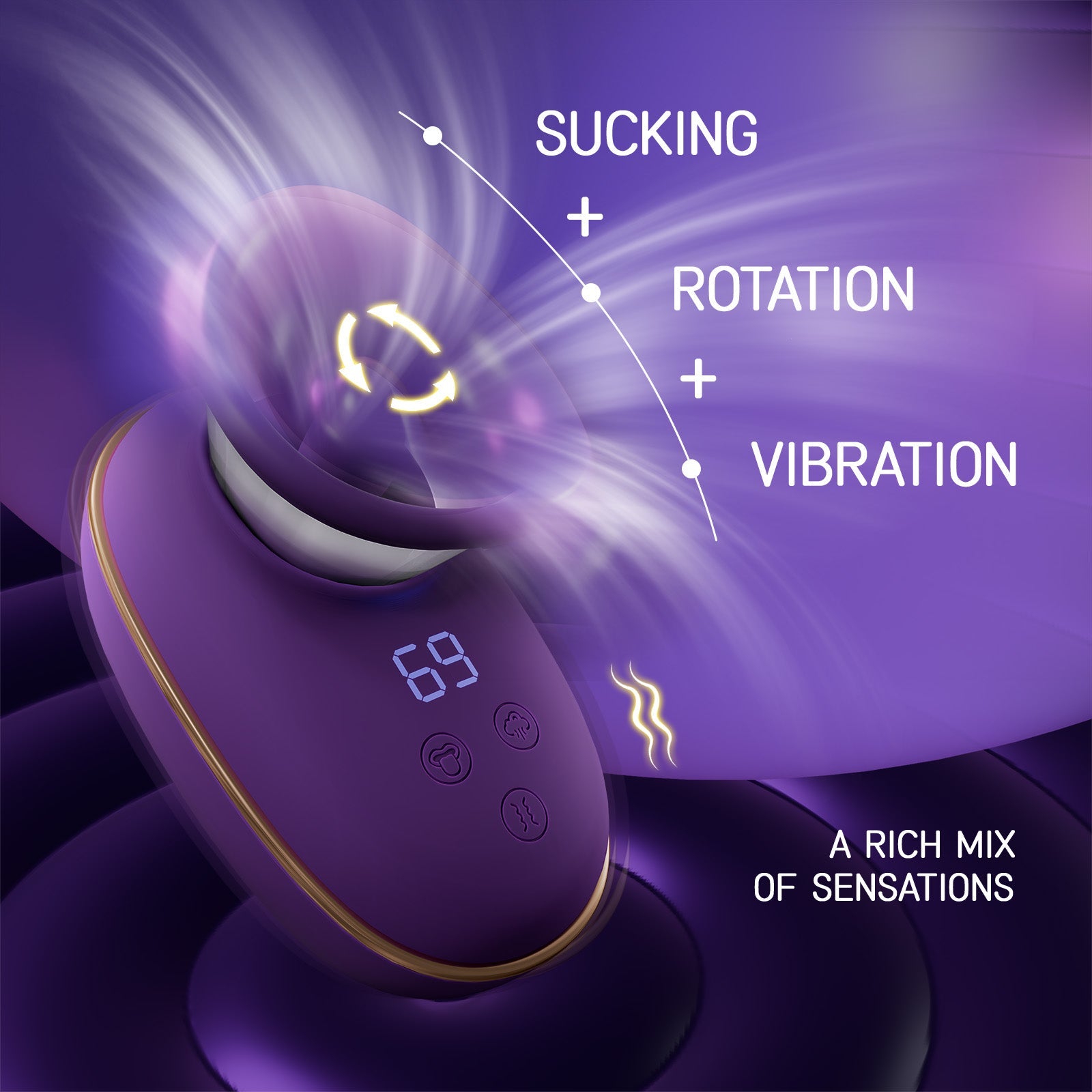 Clitoral Sucking Vibrator with Licking & Vibrating Tongue