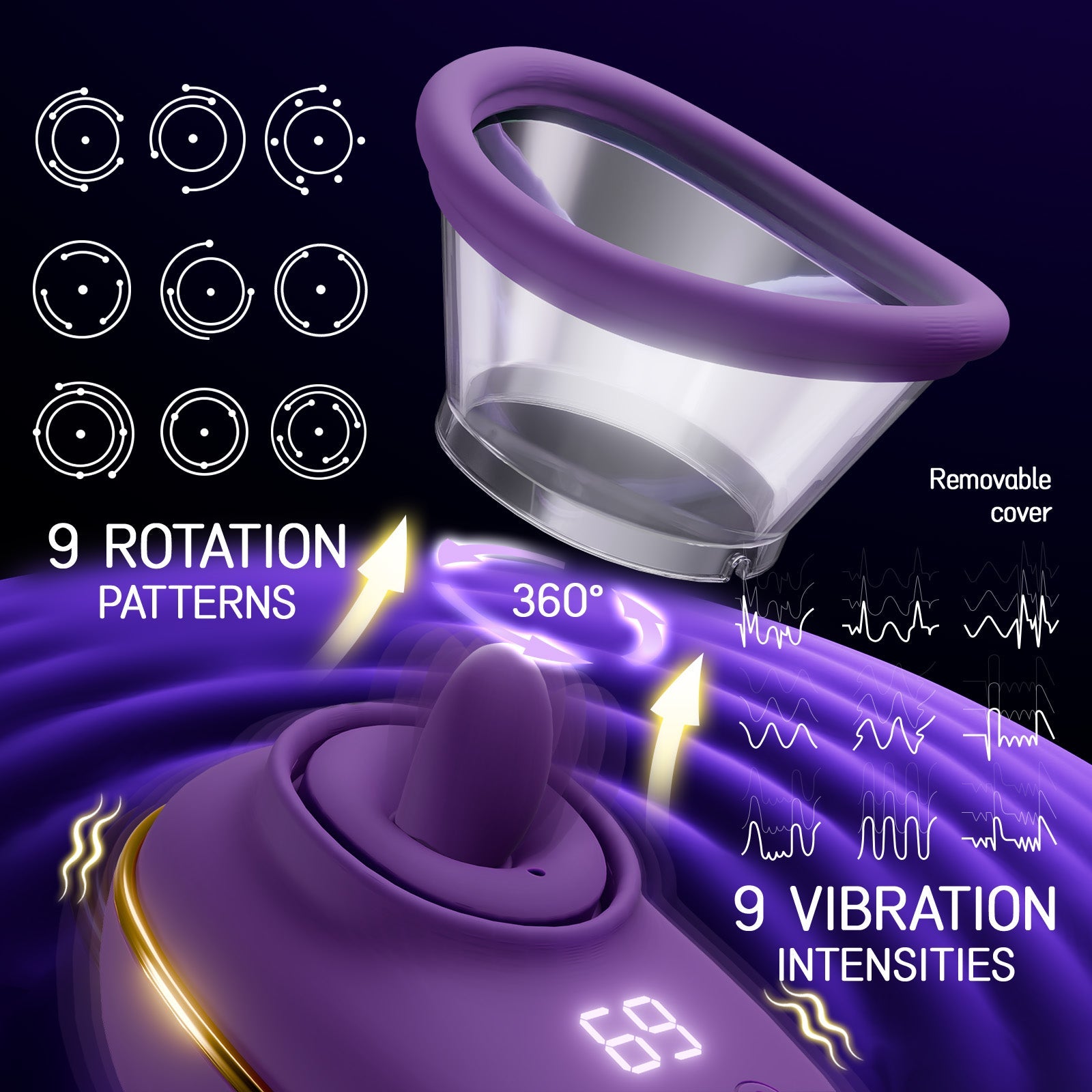 Clitoral Sucking Vibrator with Licking & Vibrating Tongue