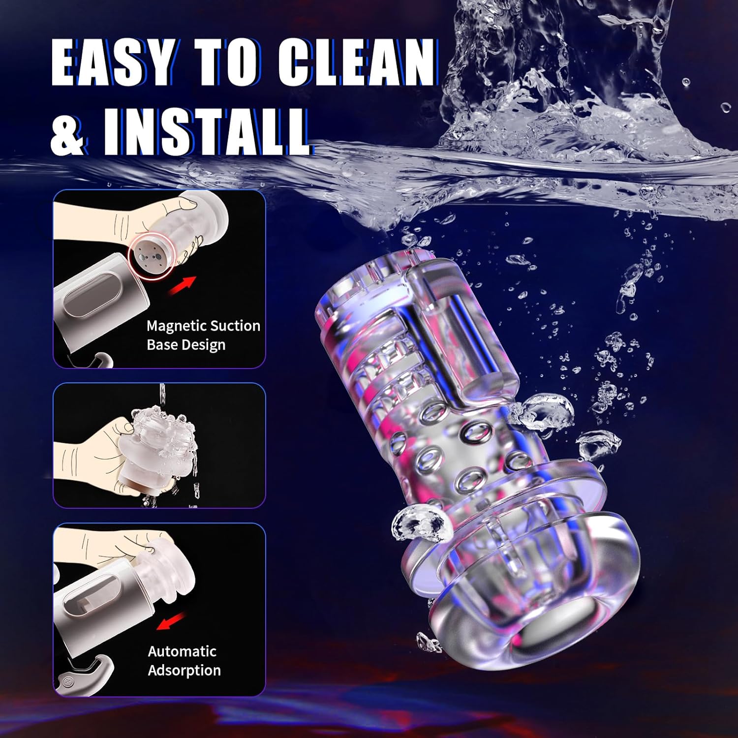 AMOVIBE Sex Toy with 9 Thrusting & Vibration Settings