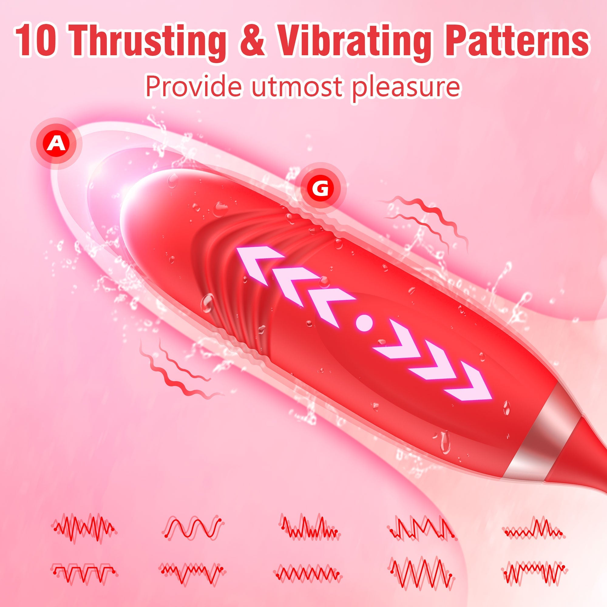 Ecliptic - Rose Vibrator with Licking & Thrusting Functions