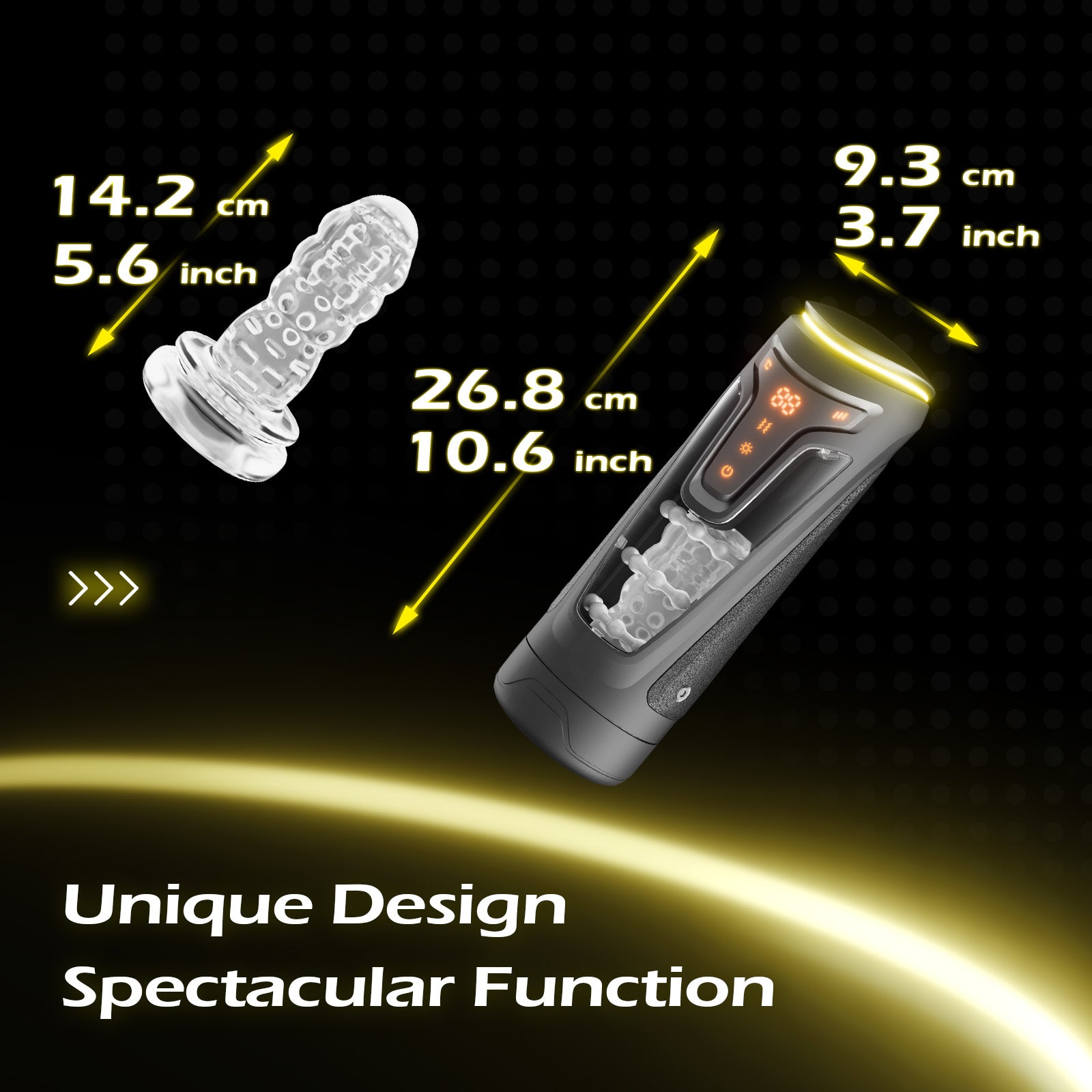 Male Masturbator Sex Toys for Men with 9 Vibrating,8 Thrusting Modes & 2 Heating Levels