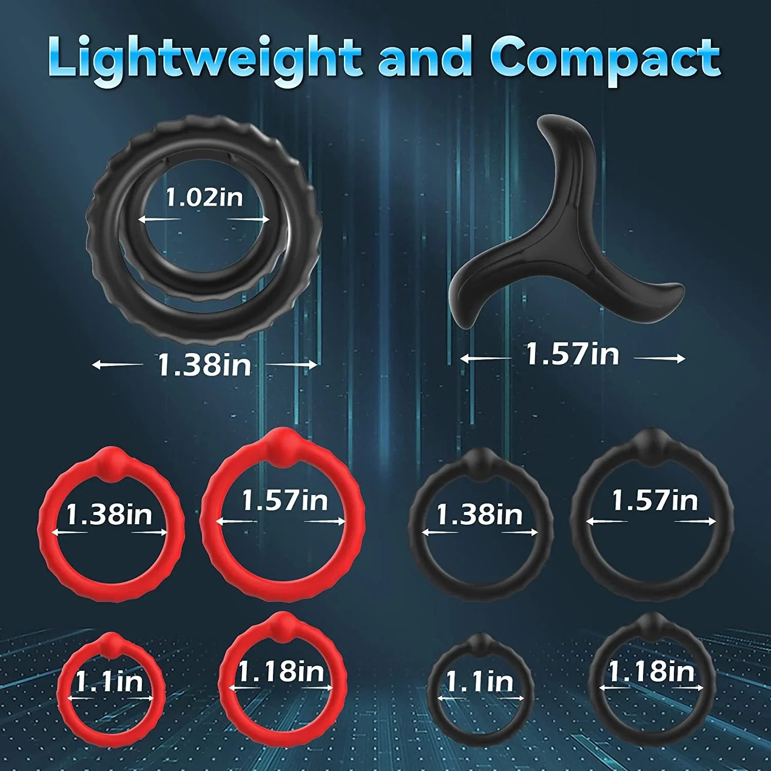 10 PCS Men’s Rings Penis Sleeve Shaft