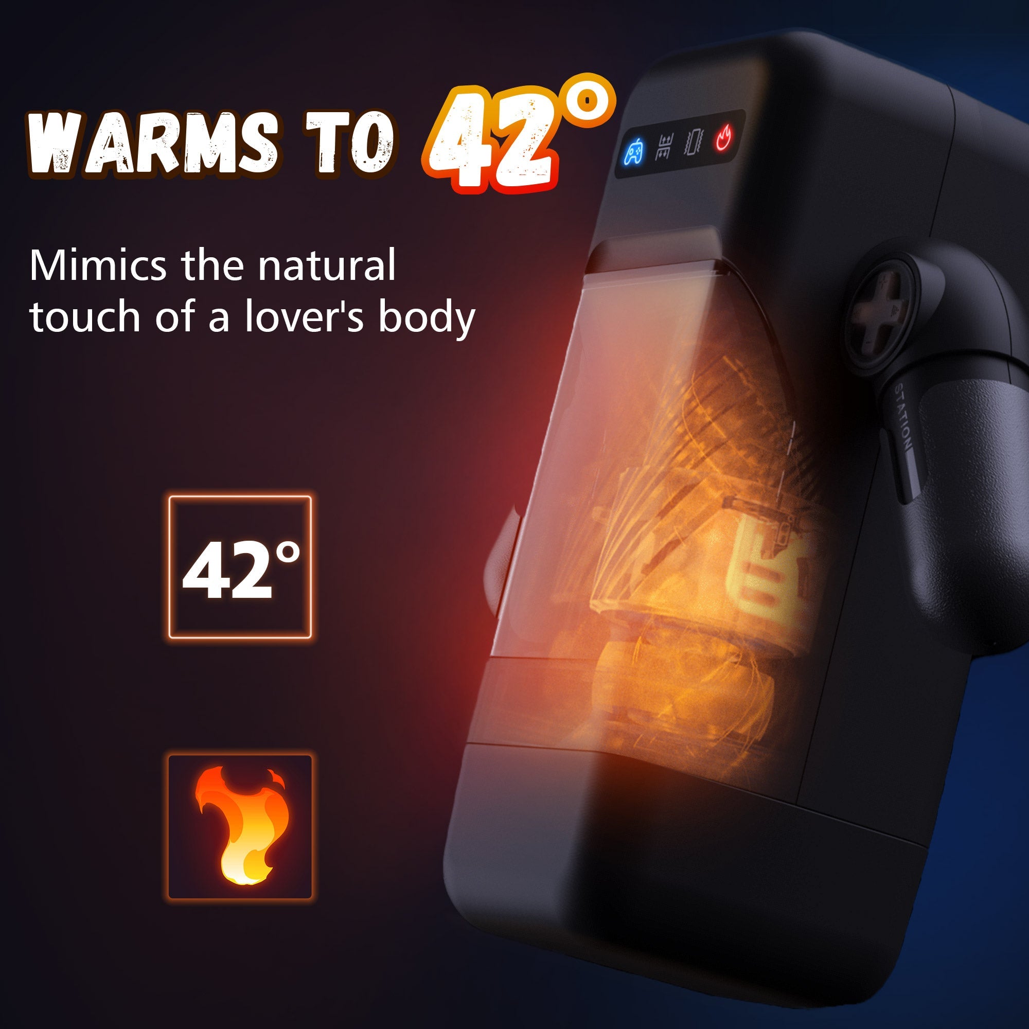 female bullet vibrator Heating & Vibrating Automatic Male Masturbator main image 1