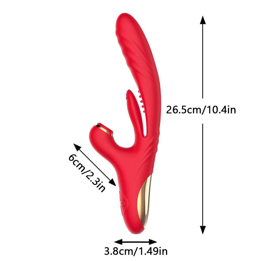 4 IN 1 Thrusting Vibrator with Licking, Vibration & Clit Sucking
