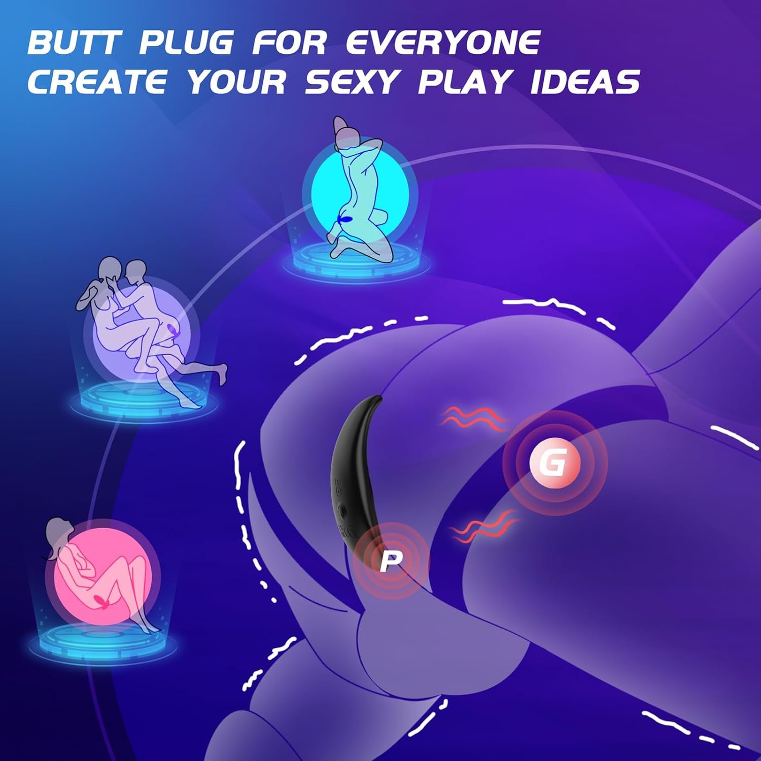 Anal Butt Plug Sex Toys for Men, KERERO Prostate Massager Anal Toys wi