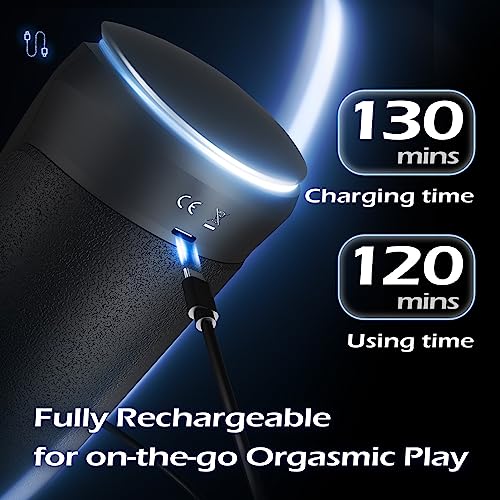 AMOVIBE Male Masturbator Sex Toys for Men with 9 Vibrating,8 Thrusting Modes & 2 Heating Levels