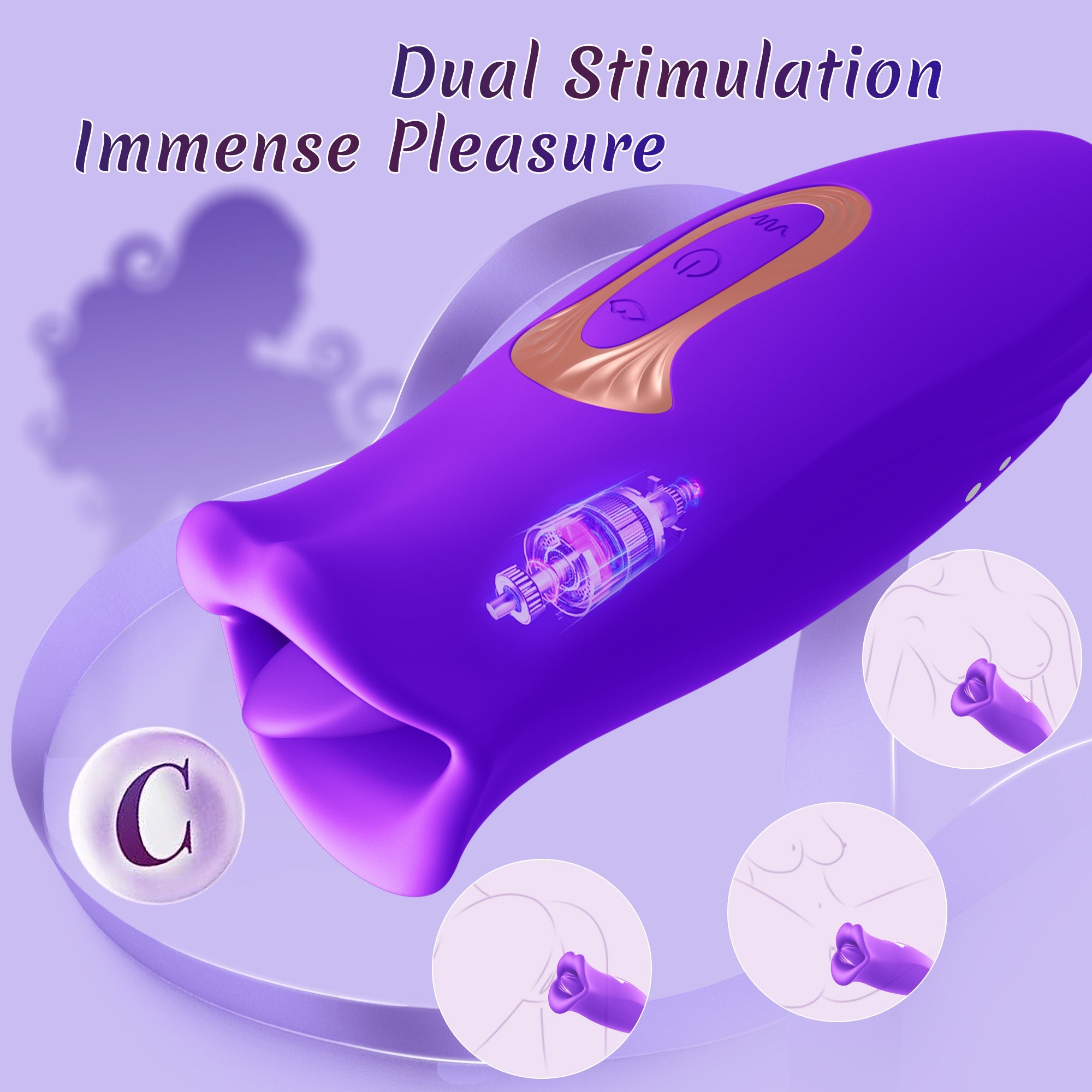 KERERO Adult Sex Toys Vibrator for Women with 10 Vibration Modes and 10 French Kissing Modes