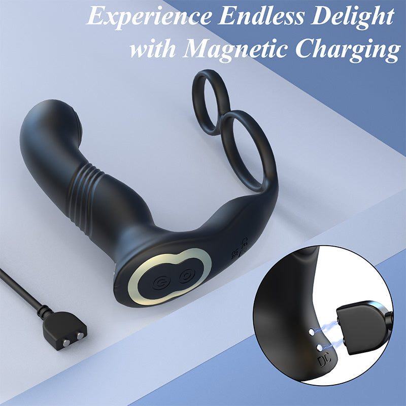 Thrusting Prostate Massager with Tapping & Vibrating Modes