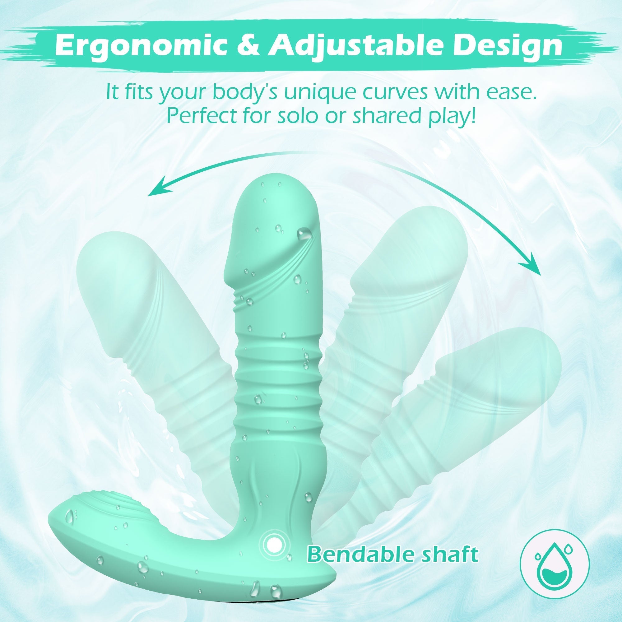 Dildo G Spot Vibrator with Thrusting Functions & Flexible Design