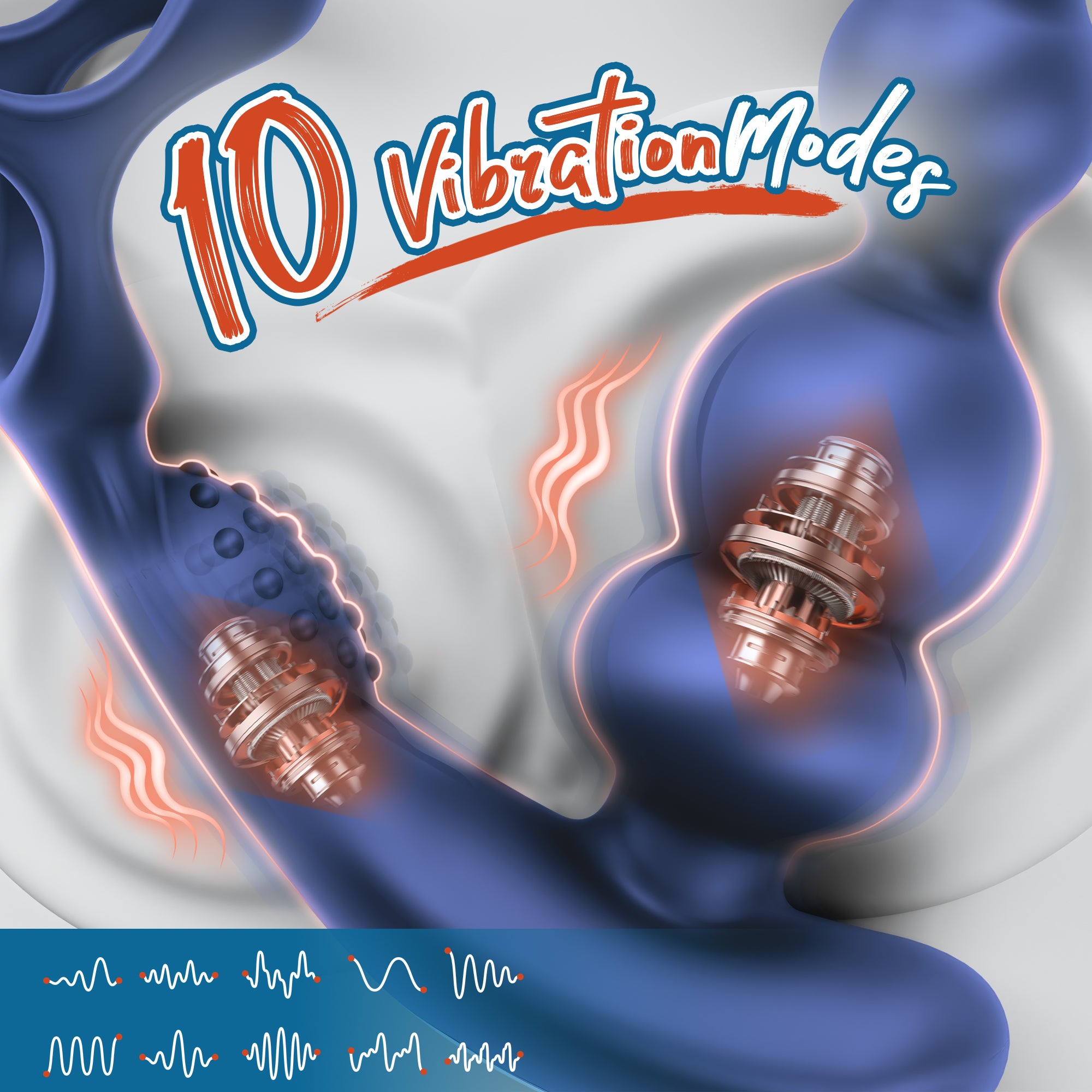 Prostate Massager Anal Vibrator for Men,KERERO Anal Toys with 10 Vibra