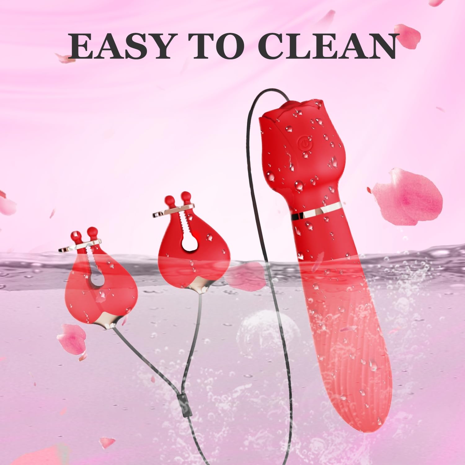 Clitoral Vibrator with Nipple Clamps