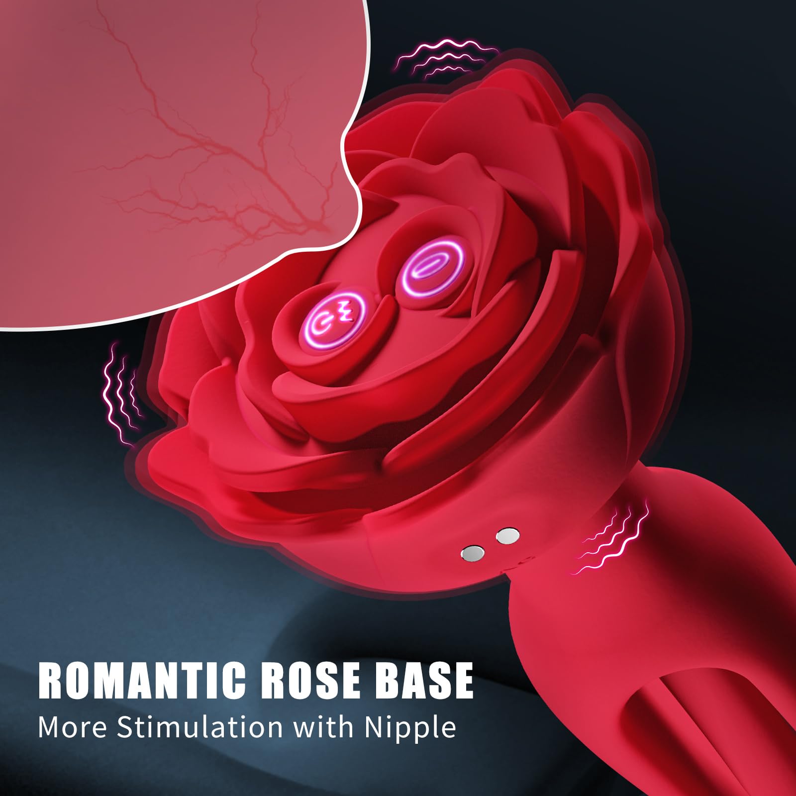 SirenVibe - Vibrating & Flapping Rose Butt Plug