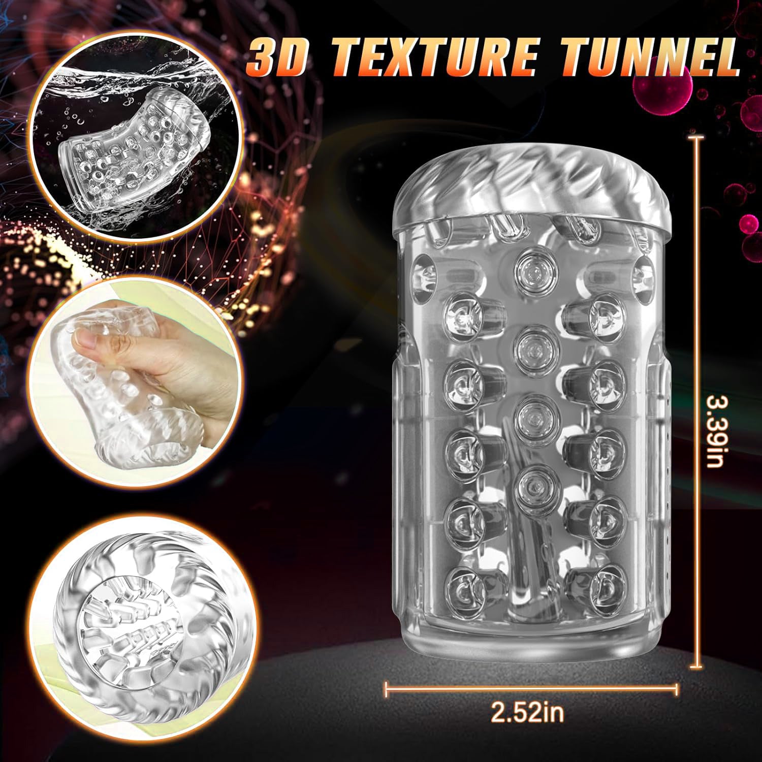 Automatic Male Masturbator with 7 Vibrating & Rotating & Thrusting & Licking,