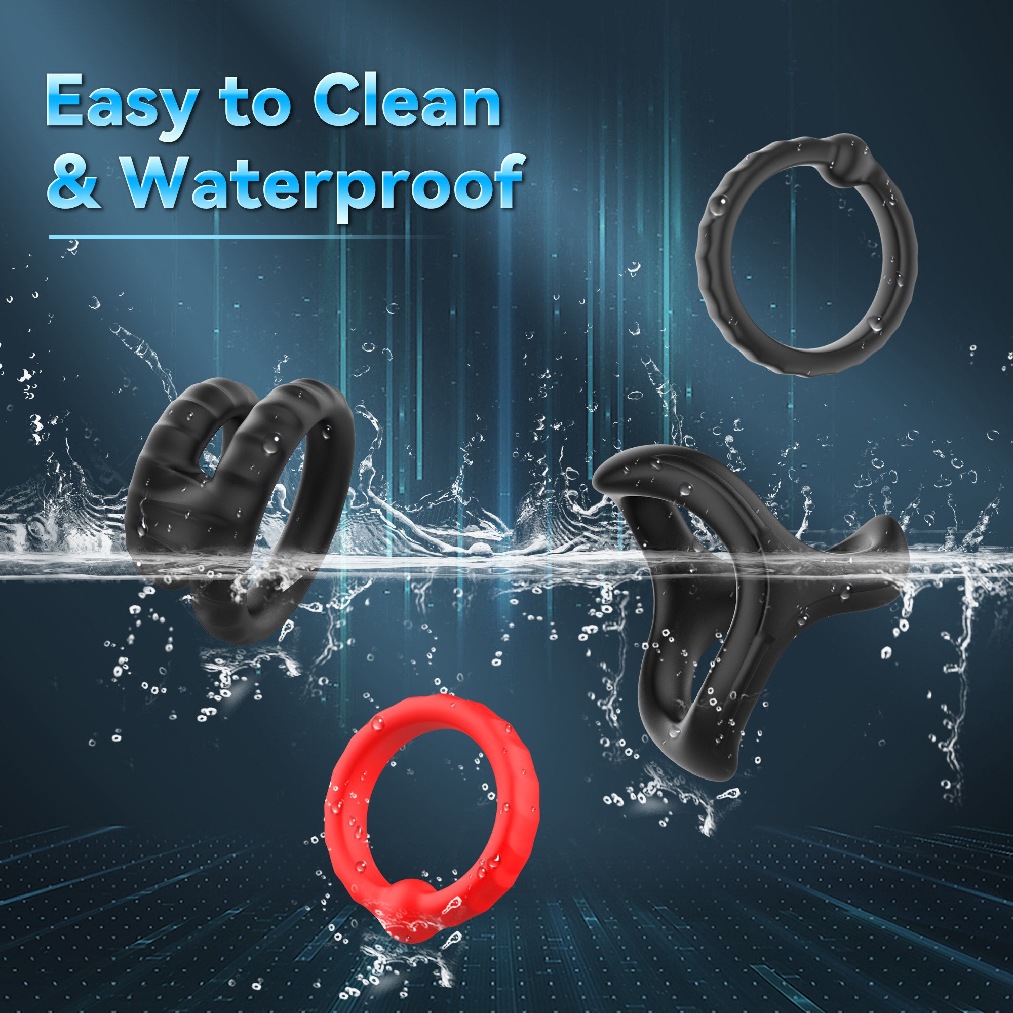 Silicone Penis Ring Set Sex Toys for Men, Amortoy 10 PCS Men’s Cock Rings Penis Sleeve Shaft for Erection Enhancing, Soft Stretchy Male Sex Toys, Adult Toys for Couples Pleasure