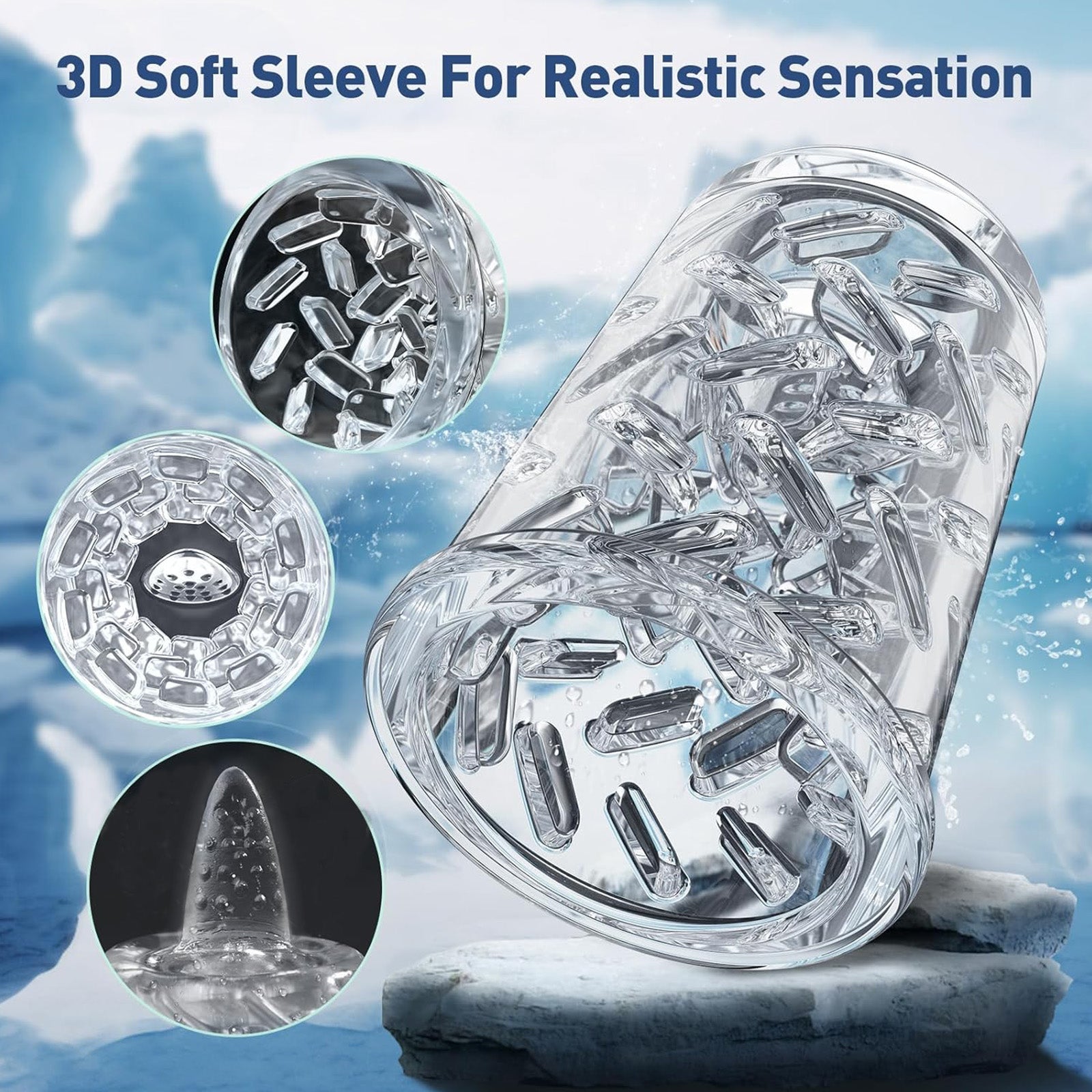 Automatic Male Masturbator Adult Toy with 7 Sucking, 7 Rotating , 7 Licking Modes & LCD Display