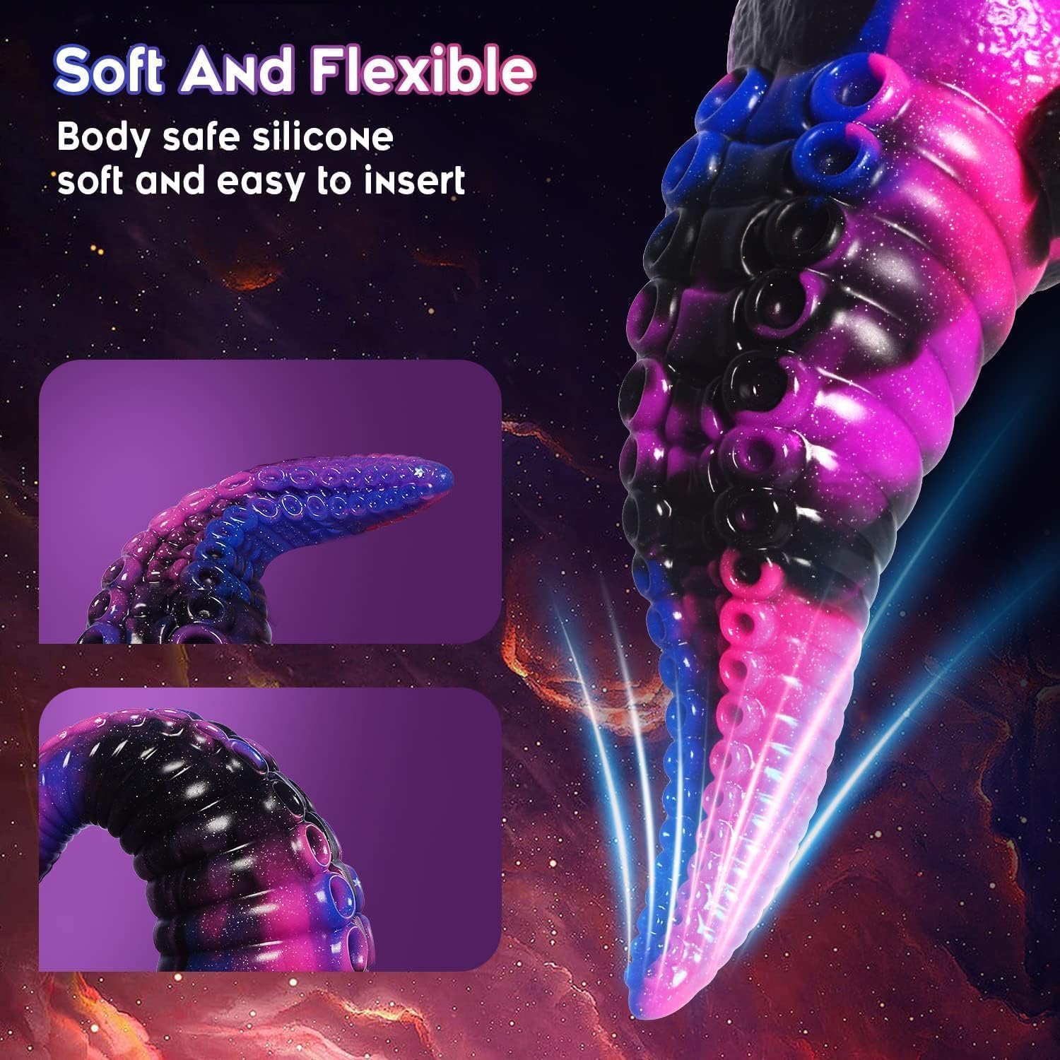 Tentacle Dildo: 8.7" Realistic Silicone Prostate Massager