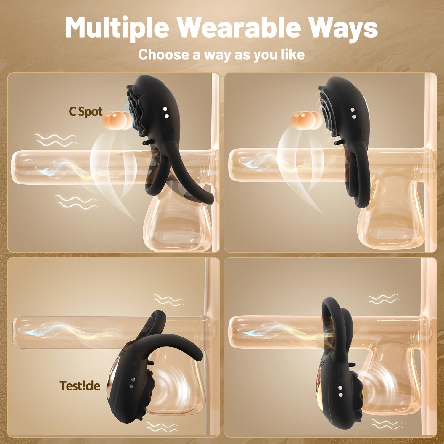 Vibrating Penis Ring Adult Sex Toys for Men