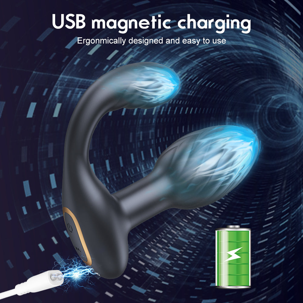 Vibrating Butt Plug with Rotation
