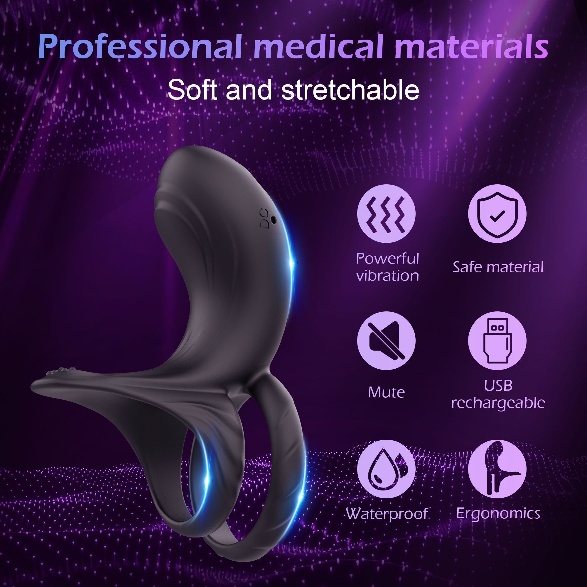 Penis Rings with 10 Intense Vibration Modes