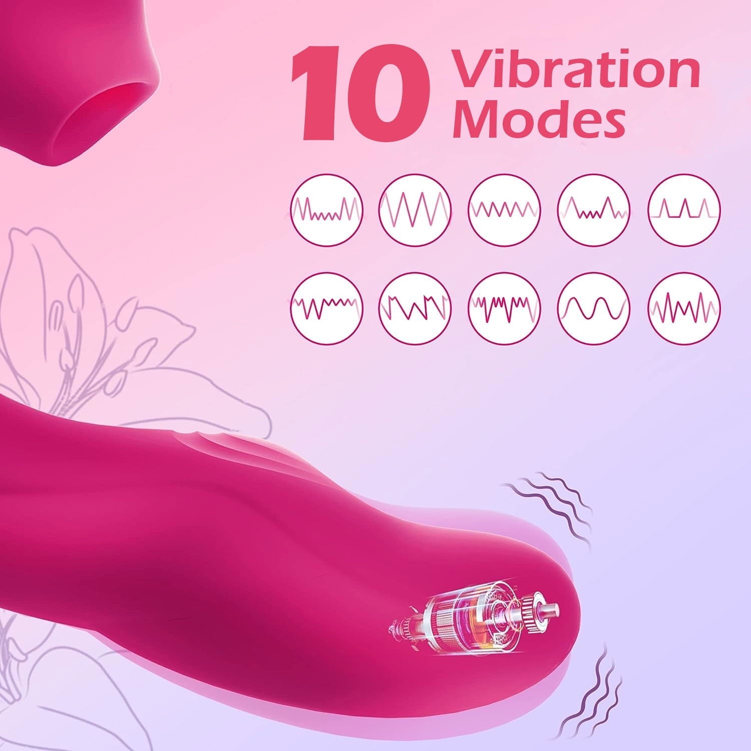 PoshGaze - G Spot Vibrator with Tapping, Vibration & Sucking