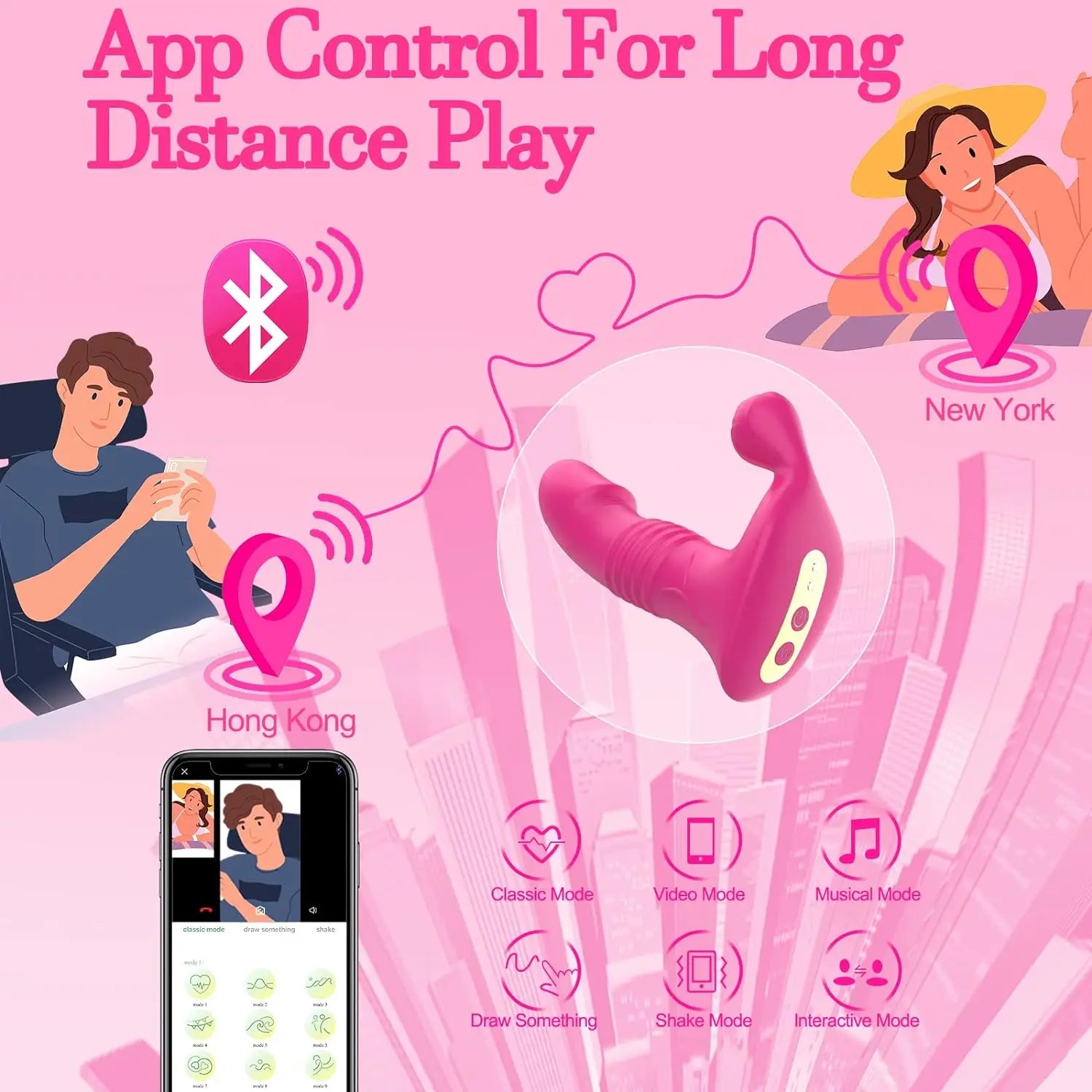 Bluetooth-Controlled Thrusting Vibrator