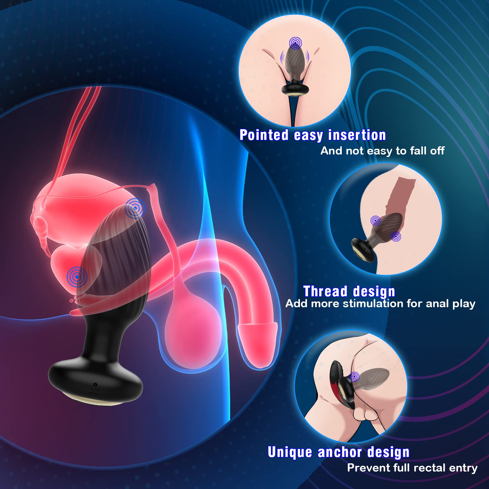 Solomon - Rotating Anal Plug with Vibrating Pattern