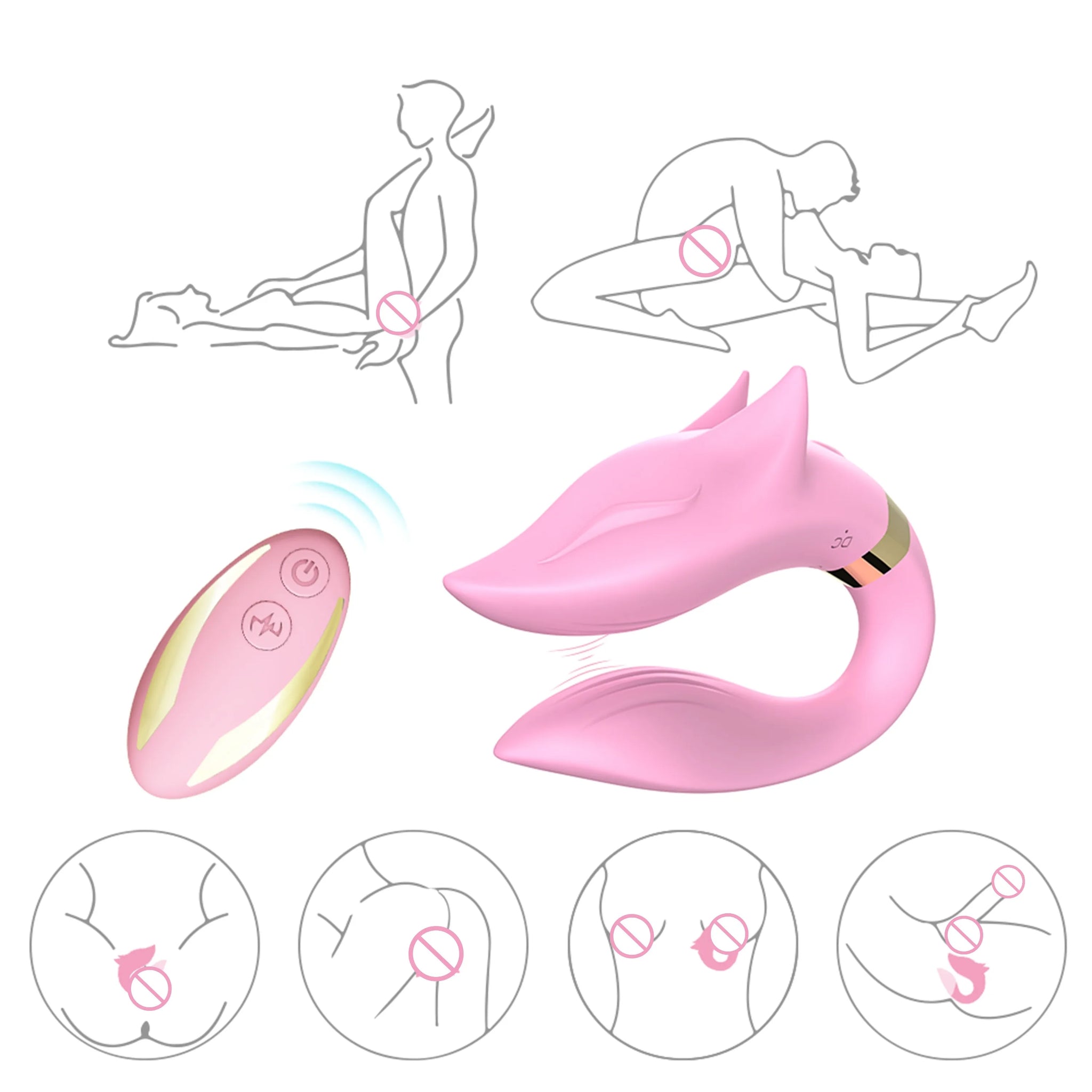 Couple's Vibrator Massaging G Spot and Clitoris for Ultimate Pleasure
