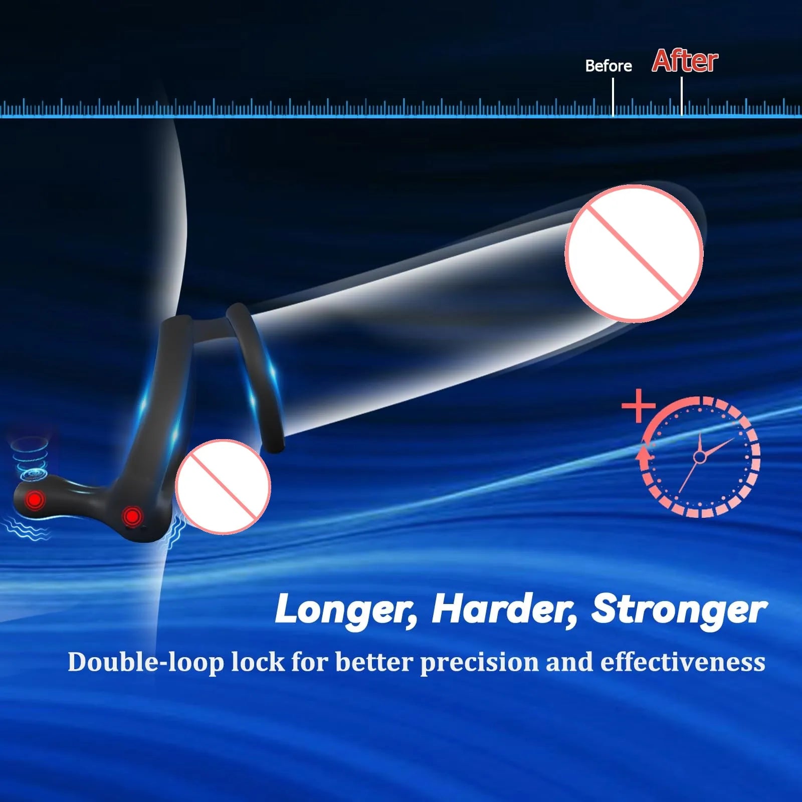 Ring For Prostate Problem Penis Ring with Vibration, Testicle Massager & Prostate Stimulator for
