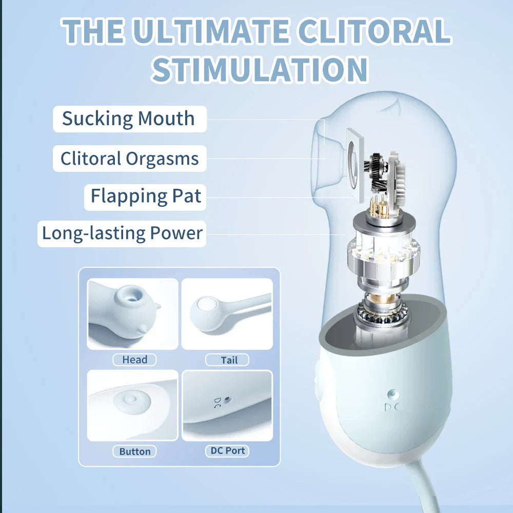 Seahorse Sucking Vibrator with Clitoral, Nipple & Anal Stimulation