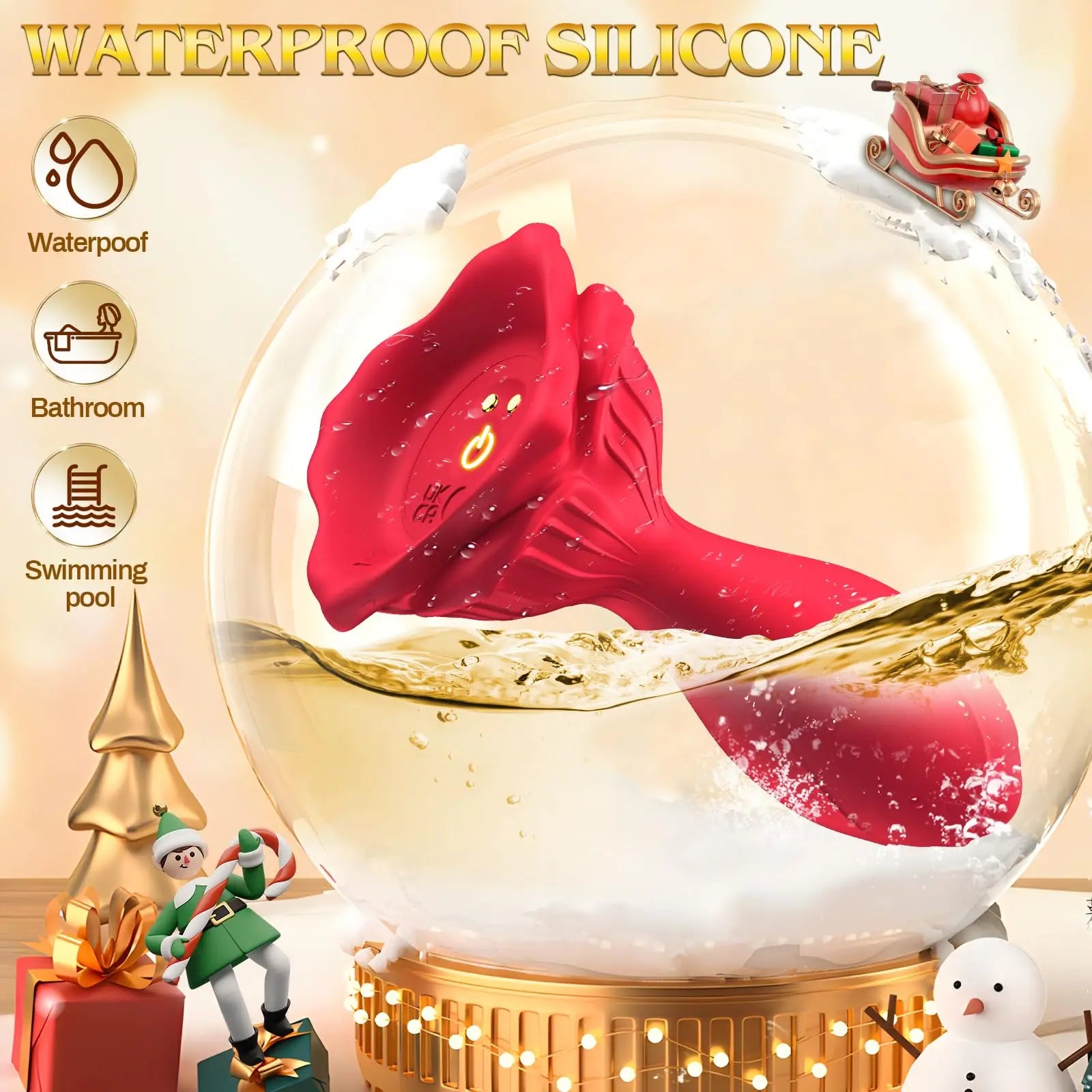 APP-Controlled Rose Butt Plug - 9 Vibrations, Waterproof