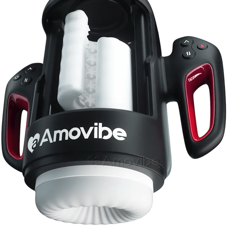 BlowStation - Rubbing Masturbator with Vibration, Warming Function & Phone Mount