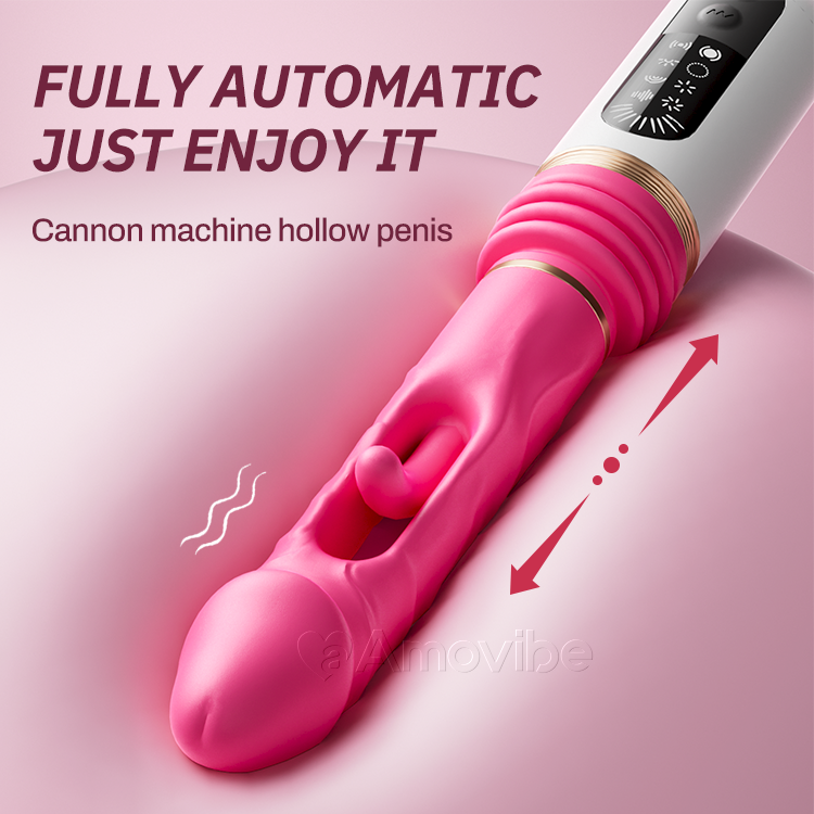 Thrusting Dildo Vibrator with Flapping & Vibrating Patterns（Suction Base Included）