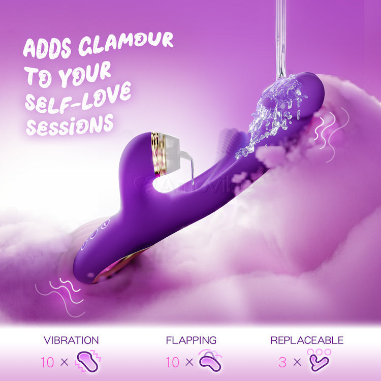 KERERO Female Sex Toys Dildo Vibrators with 7 Vibrating & Flapping Patterns,7 Tapping Adult Toys for Women