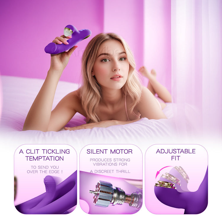 KERERO Female Sex Toys Dildo Vibrators with 7 Vibrating & Flapping Pat KERERO Female Sex Toys Dildo Vibrators with 7 Vibrating & Flapping Pat