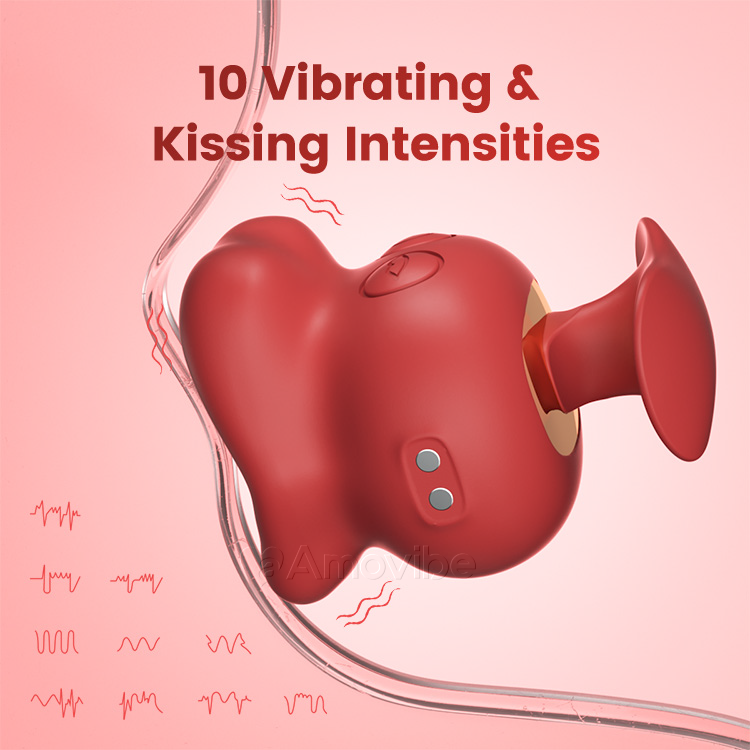 Finger Grip Vibrator with 10 Kissing & Vibrating