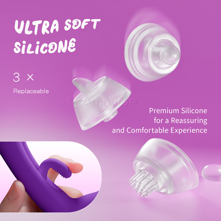 KERERO Female Sex Toys Dildo Vibrators with 7 Vibrating & Flapping Pat