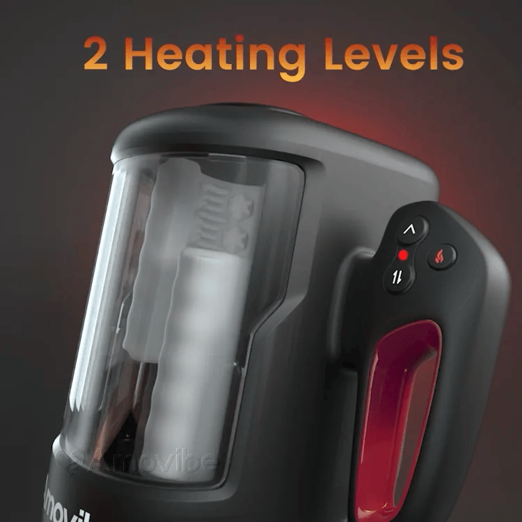 BlowStation - Rubbing Masturbator with Vibration, Warming Function & Phone Mount
