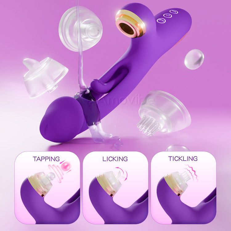 KERERO Female Sex Toys Dildo Vibrators with 7 Vibrating & Flapping Pat KERERO Female Sex Toys Dildo Vibrators with 7 Vibrating & Flapping Pat