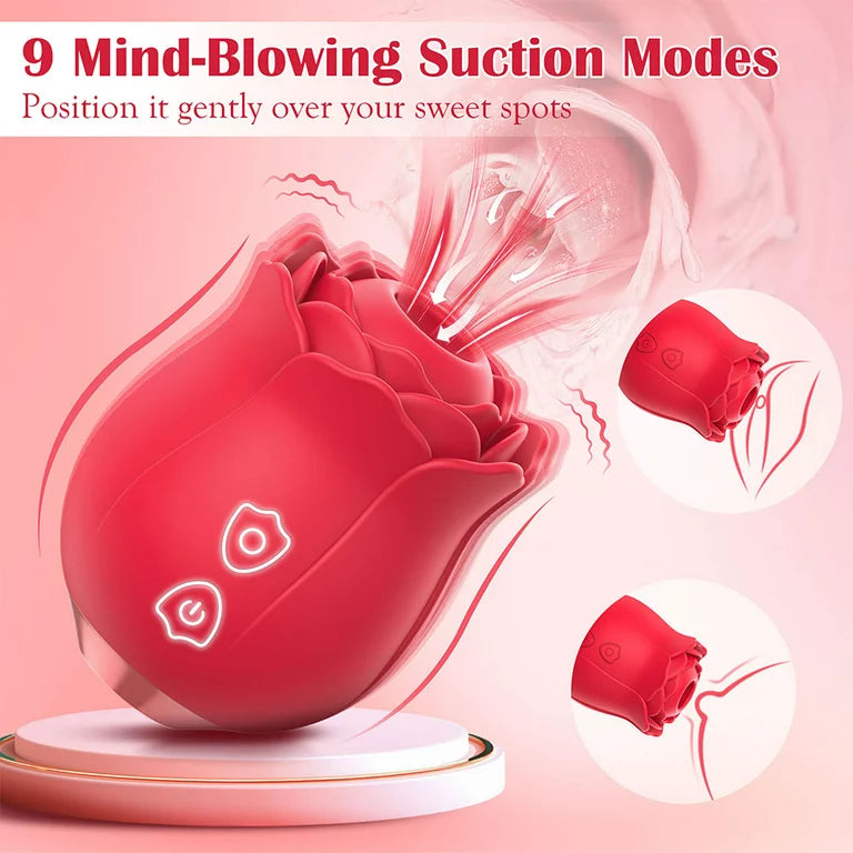 KERERO Rose Toy with 9 Tapping Modes, Waterproof Sex Toys for Women