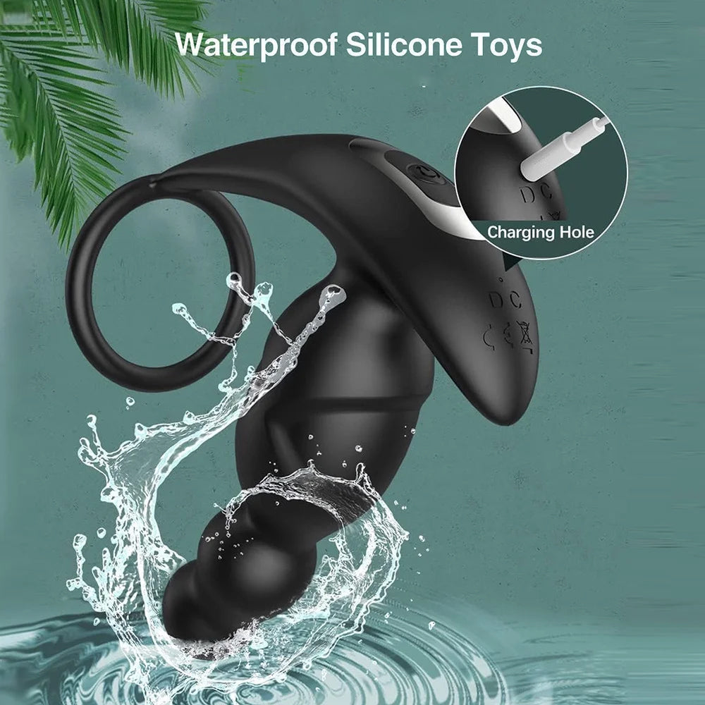 5 in 1 360° Rotating Anal Adult Toys with 4 Anal Plug Beads