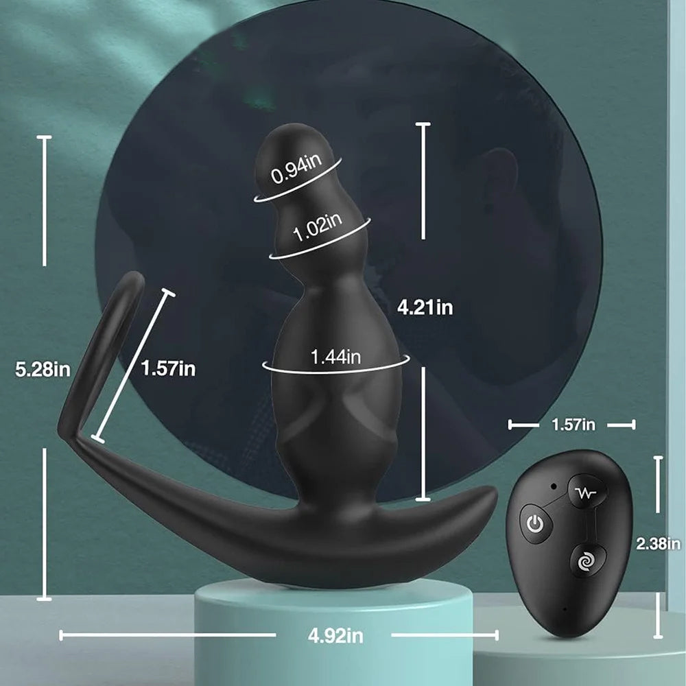 5 in 1 360° Rotating Anal Adult Toys with 4 Anal Plug Beads