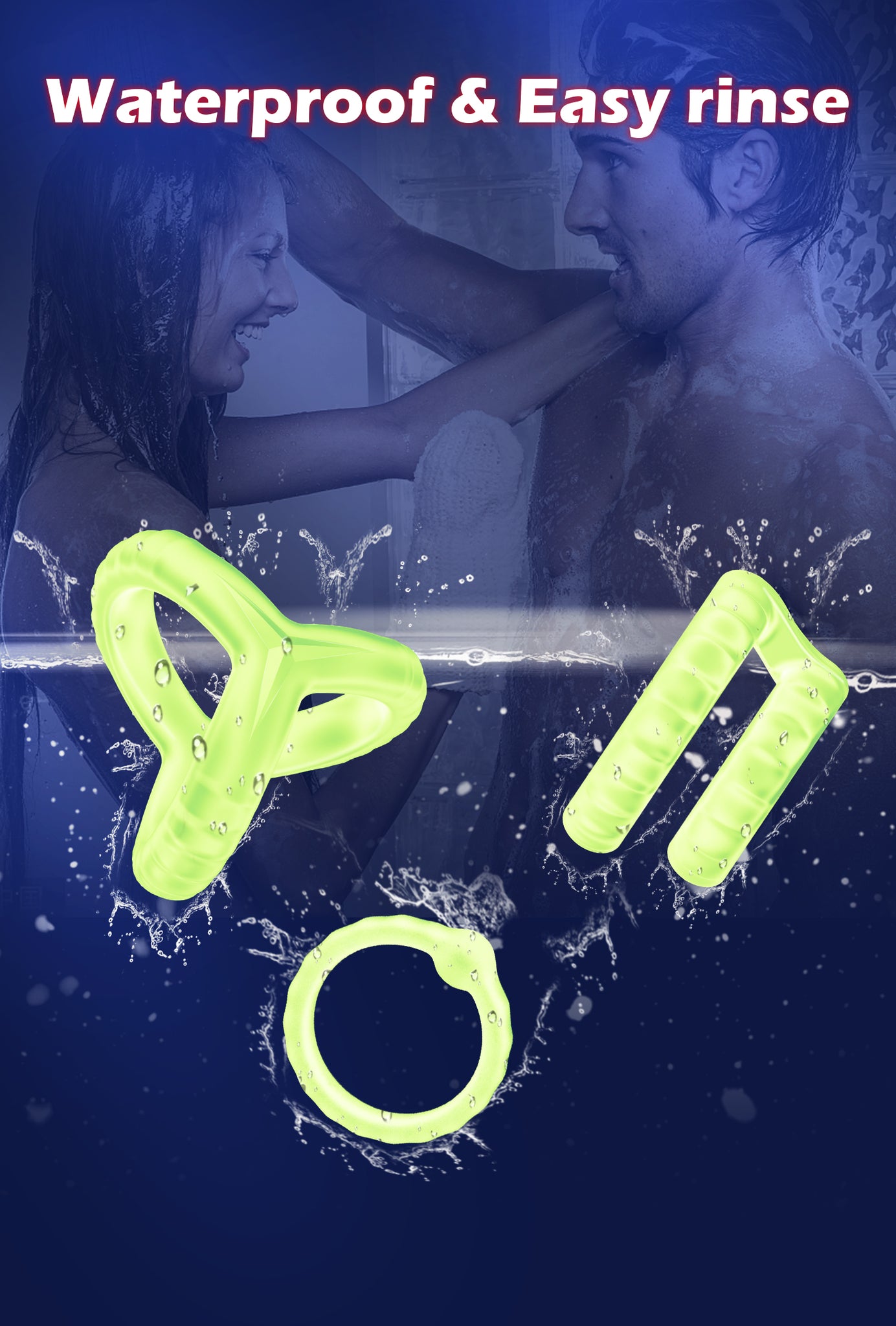 Malia - Glow-in-the-dark Penis Ring Set